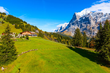 Fototapeta premium Grindelwald, Switzerland middle station at First