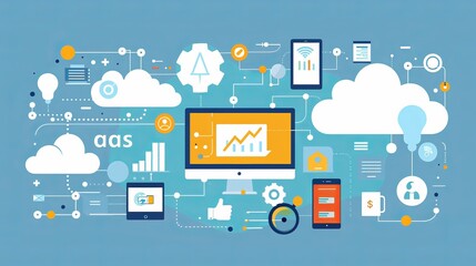 Cloud storage communication with computer: hosting and data processing in a virtual development environment for programming software on mobile and desktop platforms. Monitoring and testing digital pro
