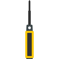 Screwdriver Flat Illustration Isolated Transparent Background