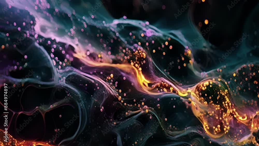 Poster a darkfield microscopy image of a section of nerve tissue with the distinctive onion bulb appearance