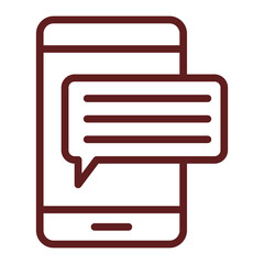 Pop Up Vector Line Maroon Icon Design