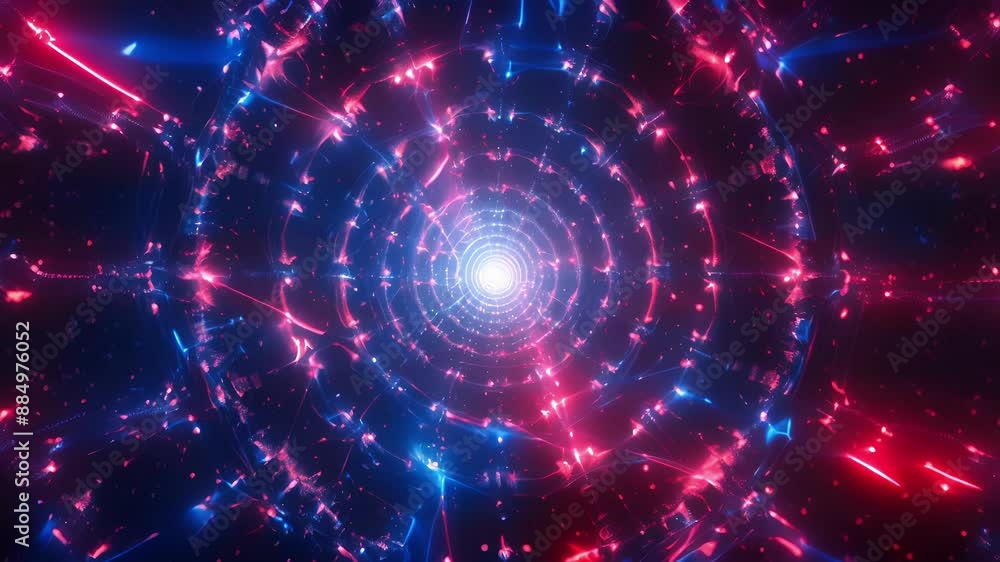 Aufkleber a kaleidoscopic explosion of geometric patterns forming an otherworldly constellation in a dark back
