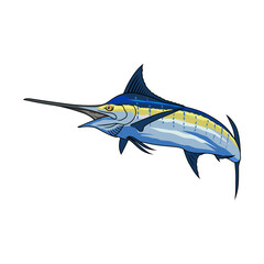 Fototapeta premium marlin sailfish fishing illustration logo vector image t shirt