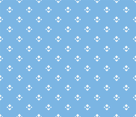 Abstract geometric pattern. A seamless vector background. White and blue ornament. Graphic modern pattern. Simple lattice graphic design