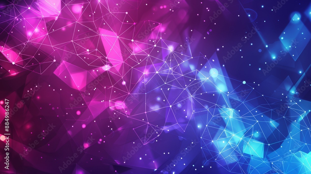 Poster futuristic technology background featuring digital geometric patterns, abstract high-tech design wit
