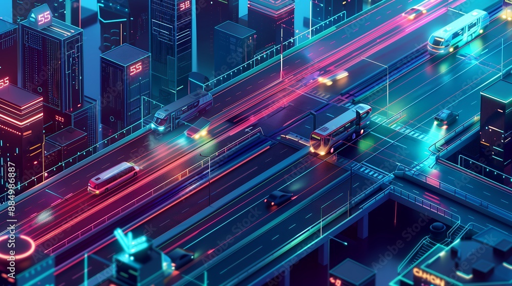 Poster illustrating data transfer through 5g networks