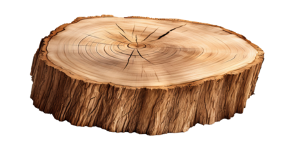 Collection of wooden tree log trunks and stumps cutout PNG files isolated on transparent background for various mockup templates and artwork design projects