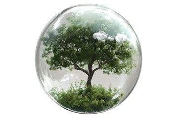 Tree Enclosed in Glass Sphere