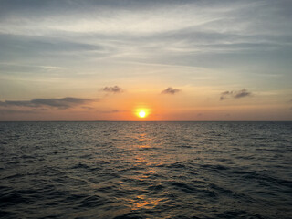 sunset over the sea