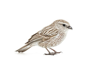 Brown and White Bird with White Background