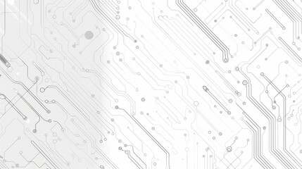 Abstract grey circuit line technology pattern on white background, futuristic vector illustration of digital circuitry design for tech backgrounds and electronic innovation concepts


