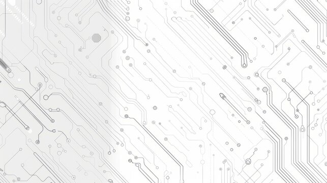 Abstract grey circuit line technology pattern on white background, futuristic vector illustration of digital circuitry design for tech backgrounds and electronic innovation concepts


