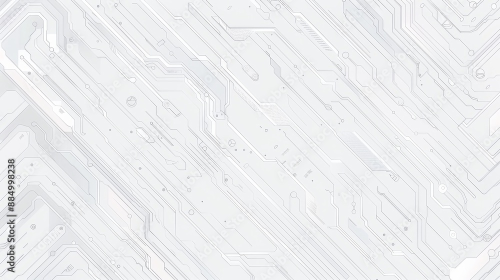 Poster abstract grey circuit line technology pattern on white background, futuristic vector illustration of