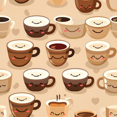 vector art pattern cup of coffee