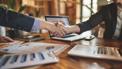 Creative business team brainstorming new ideas in a collaborative workspace