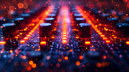 Obraz premium background digital colorful of equalizer for music