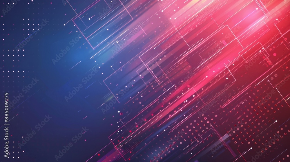 Poster ultra-futuristic tech abstract background: high-tech digital visualization with dynamic geometric sh