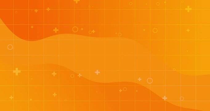 4k abstract trendy smooth fluid orange yellow animated background. Tic tac toe style. Back to school banner. Abstract geometric modern animation. Seamless looped banner. Colorful childish presentation