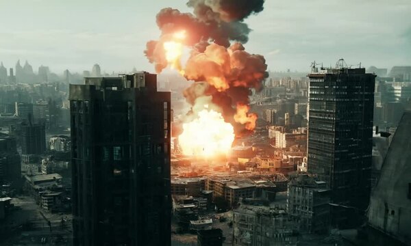 forest, nature, trees, tree, stream, fall, landscape, wood, morning, fog, rocks, war, warscene, explotion, destruction