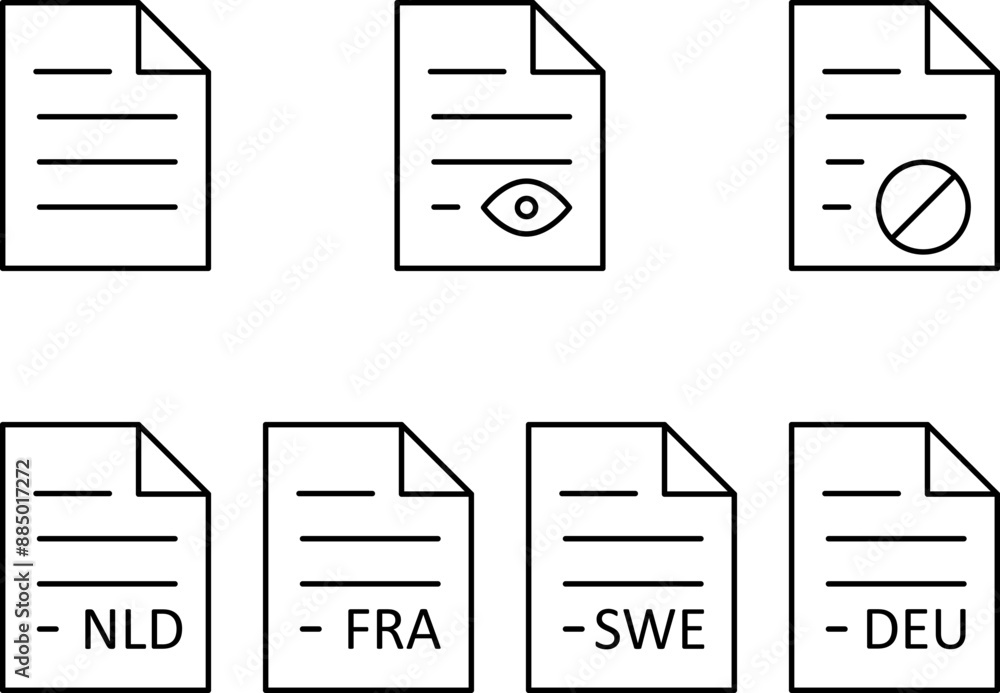Poster simple line icons for dashboard - vector. dashboard icon set.