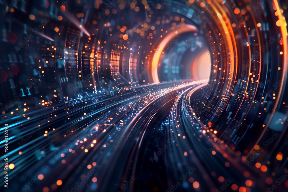 Poster 3d abstract background technology data traffic