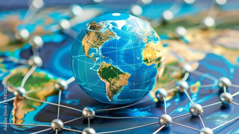 Poster global connectivity: the world wide web bridging continents with advanced technology for seamless co