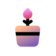 Editable potted flower, plant vector icon. Gardening, landscaping, horticulture. Part of a big icon set family. Perfect for web and app interfaces, presentations, infographics, etc