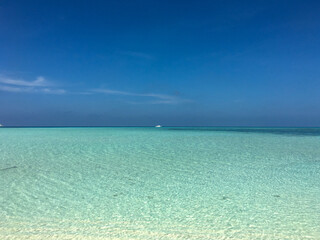 beach with blue sky
