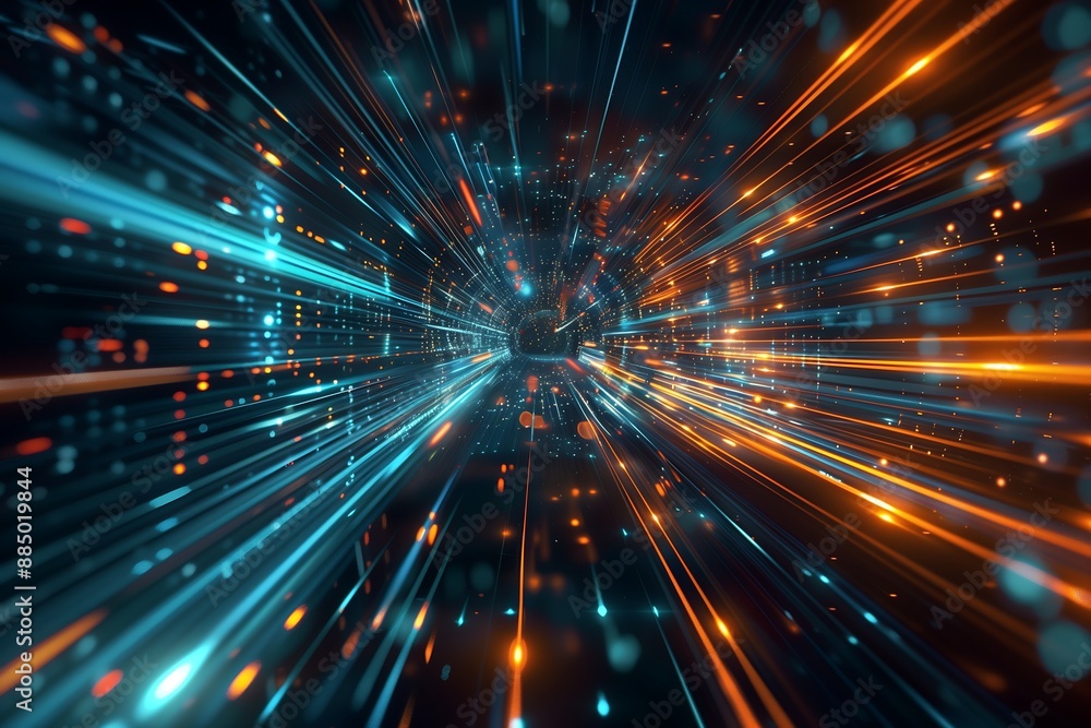 Poster 3d abstract background technology data traffic
