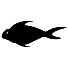 Fish icon vector. Aquarium illustration sign. Ocean symbol. Sea ​​life logo.