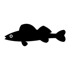 Fish icon vector. Aquarium illustration sign. Ocean symbol. Sea ​​life logo.