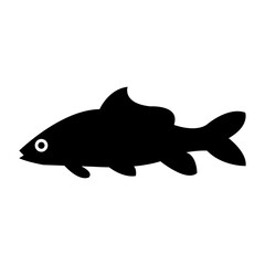 Fish icon vector. Aquarium illustration sign. Ocean symbol. Sea ​​life logo.