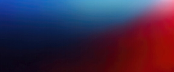 Obraz premium Red White blue and teal blurred noise texture Dark grainy gradient background