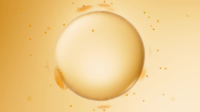Water bubble protected by shield from attacking particles. Cyber shield protection from infection. Power field concept, safety dome around bubble.