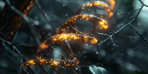 Detailed Molecular and Cellular Imagery with a Nature Twist Detailed Molecular and Cellular Imagery with a Nature Twist Close-up Macroscopic Images of Vibrant DNA Structures with Varied Backgrounds