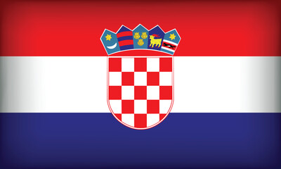 Naklejka premium CROATIA Flag with Original color