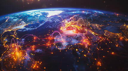 background network points Earth's surface wave background Abstract digital wave background information technology background The background is the background. gradient wave digital wave ban