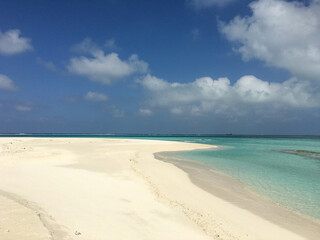 beach with sky and clouds