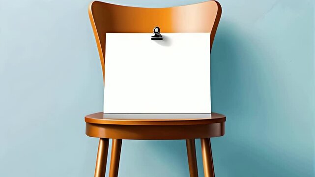 vector blank sign on an empty chair hiring new job vacancy concept office background