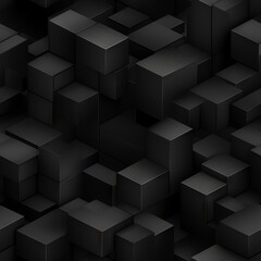 Obraz premium Dark black Geometric grid background Modern dark abstract texture Seamless pattern.
