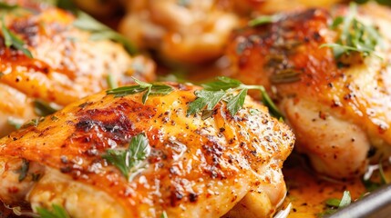  Close-up of Delicious Chicken Meal