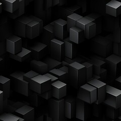 Obraz premium Dark black Geometric grid background Modern dark abstract texture Seamless pattern.