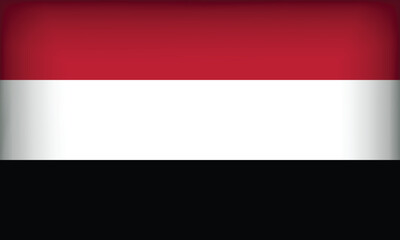 Fototapeta premium YEMEN Flag with Original color