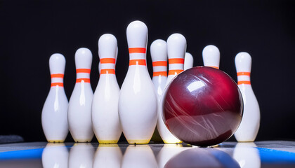 Naklejka premium Bowling scenery