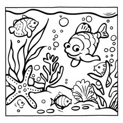 A cool ocean-themed coloring book, promoting marine awareness