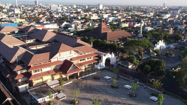 Pasar Klewer, Klewer market in the morning view
