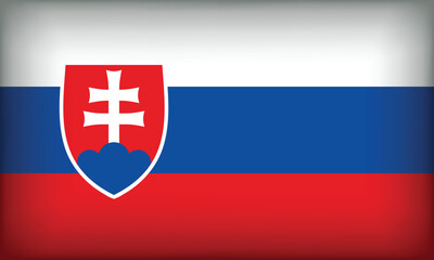 Obraz premium SLOVAKIA Flag with Original color