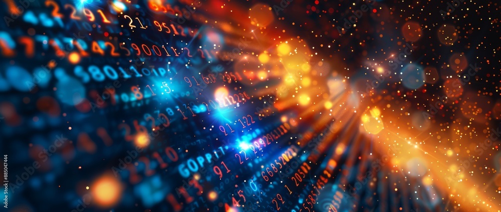 Aufkleber A digital transformation concept based on binary code. Programming.