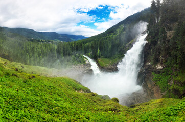 Krimml Waterfalls in High Tauern National Park - Austria Alps