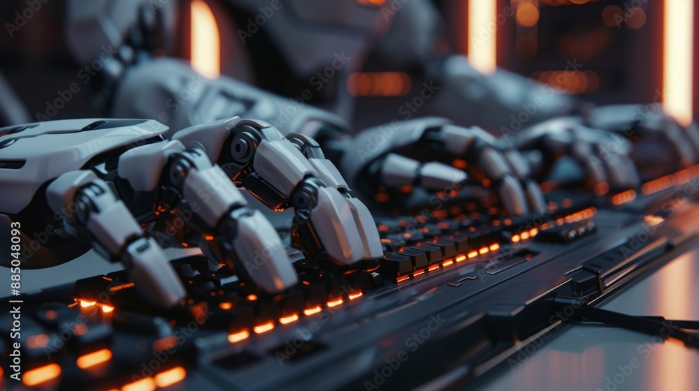 Leinwandbilder With smart robot AI technology, users can automate chatbots, chat Ai, generate images, write codes, and analyze data using software or a website.